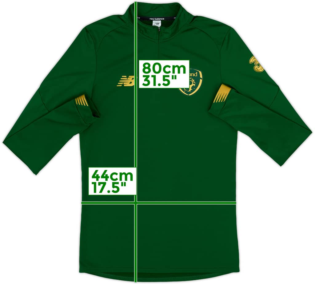 2017-18 Ireland New Balance 1/4 Zip Training Top - 8/10 - (S)