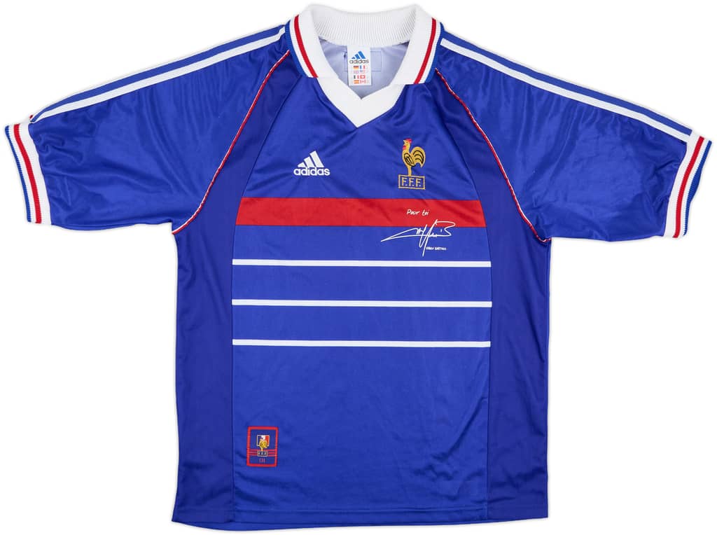 1998-00 France 'Pour Toi Fabien Barthez' Home Shirt - 8/10 - (M)