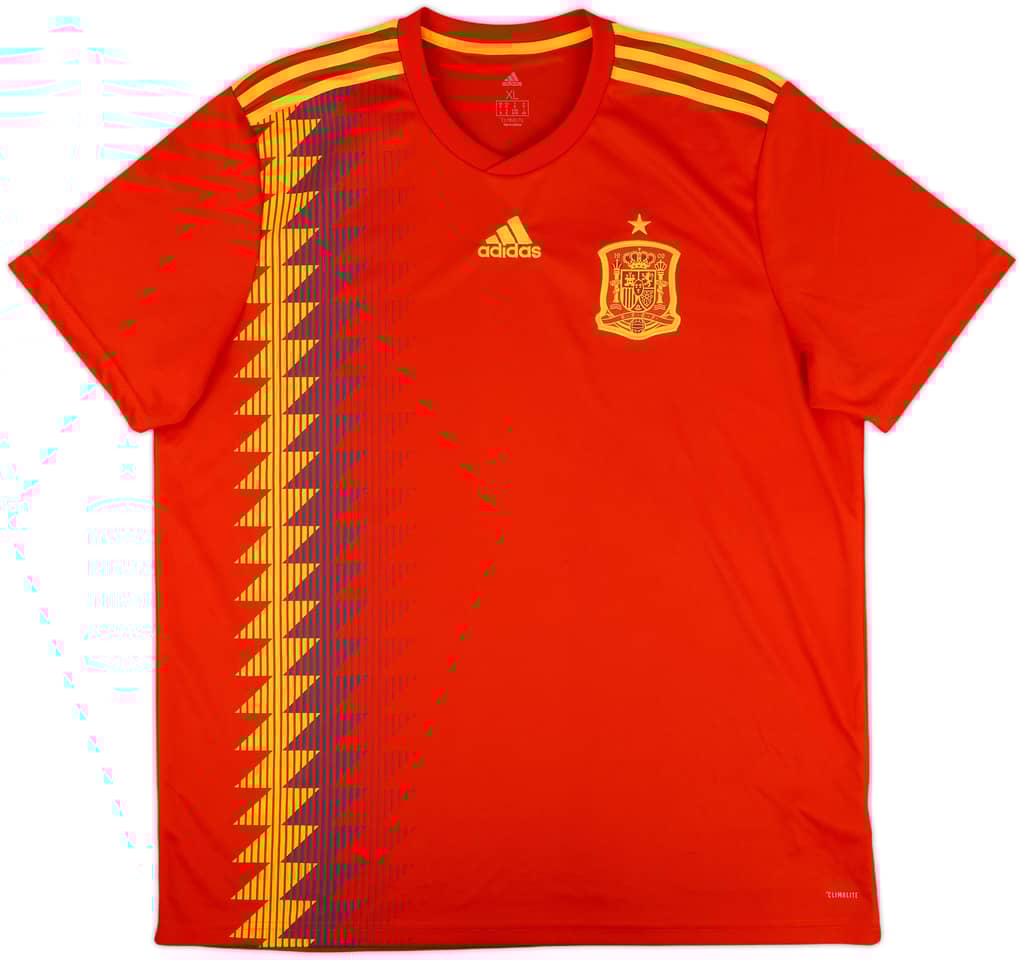 2018-19 Spain Home Shirt - 9/10 - (XL)