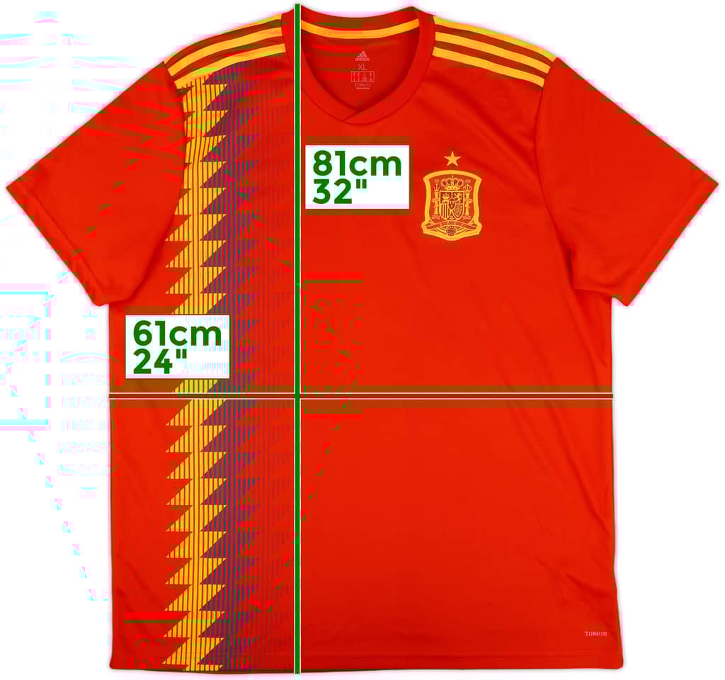2018-19 Spain Home Shirt - 9/10 - (XL)