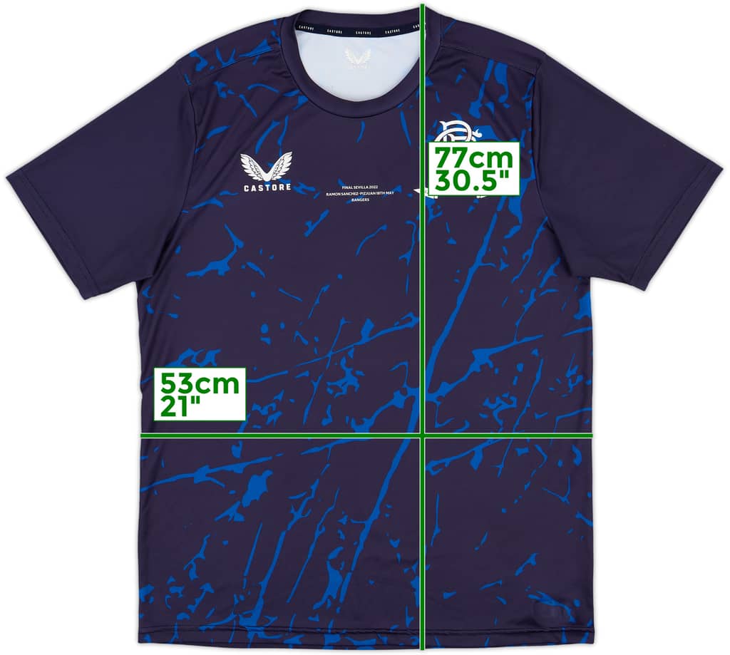 2021-22 Rangers Castore Training Shirt - 9/10 - (L)
