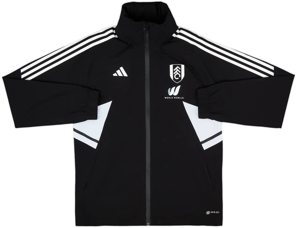 2023-24 Fulham adidas Hooded Rain Jacket - 8/10 - (S)