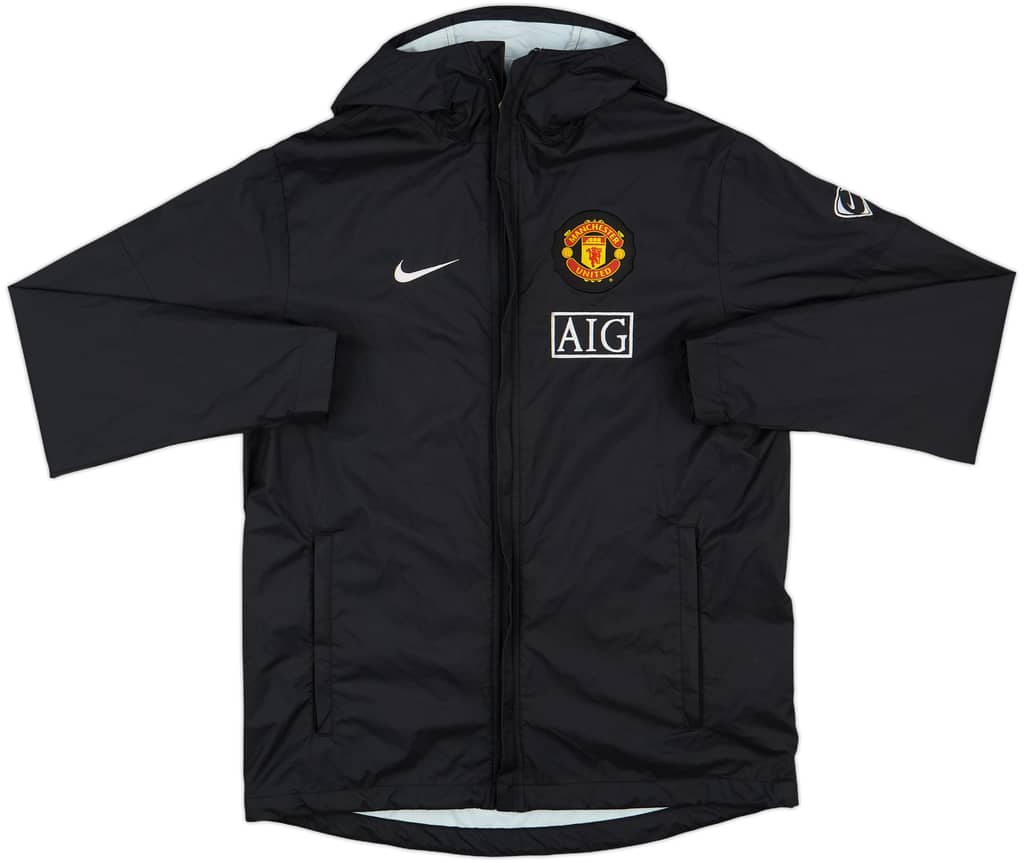 2008-09 Manchester United Nike Hooded Rain Jacket - 9/10 - (S)