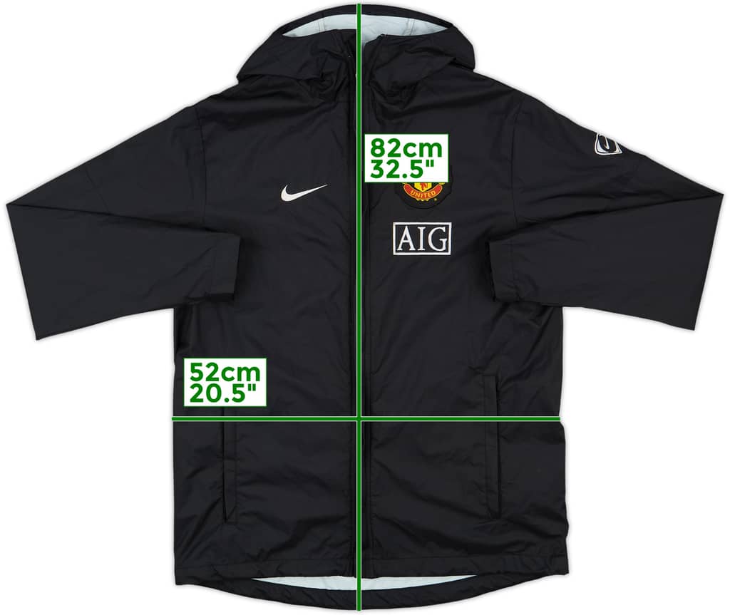 2008-09 Manchester United Nike Hooded Rain Jacket - 9/10 - (S)