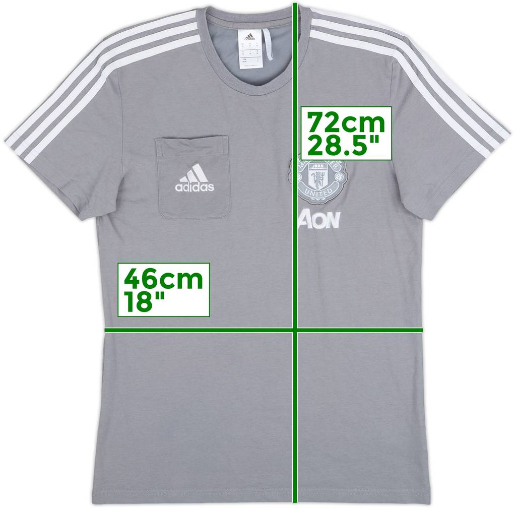 2017-18 Manchester United adidas Cotton Tee - 8/10 - (M)