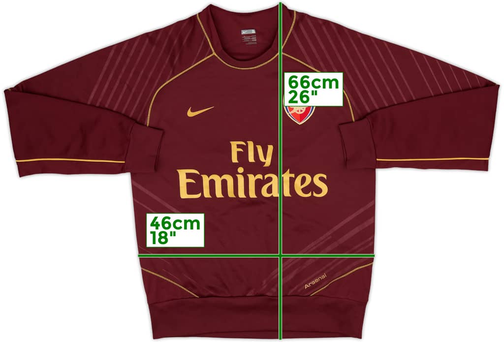 2007-08 Arsenal Nike Sweat Top - 7/10 - (S)