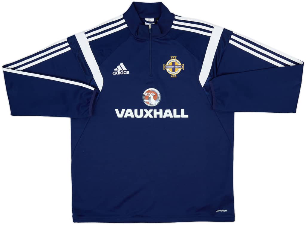 2014-15 Northern Ireland adidas 1/4 Zip Drill Top - 9/10 - (L)