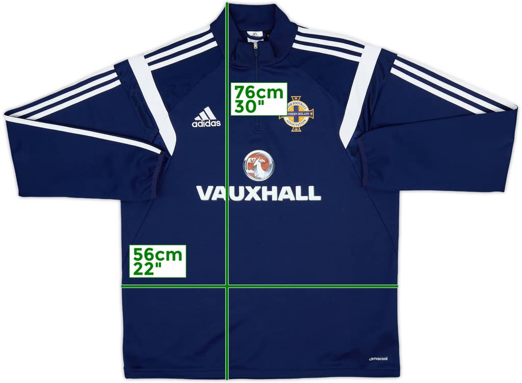 2014-15 Northern Ireland adidas 1/4 Zip Drill Top - 9/10 - (L)