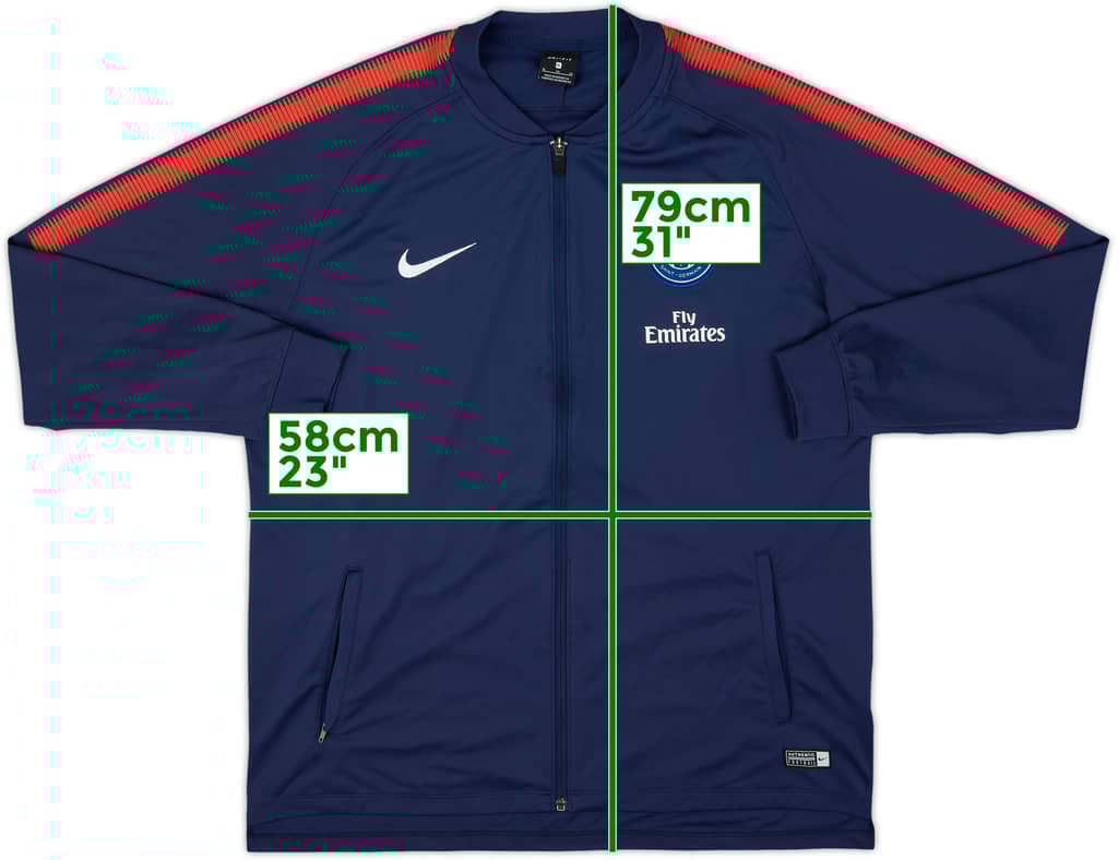 2017-18 Paris Saint-Germain Nike Track Jacket - 9/10 - (XL)