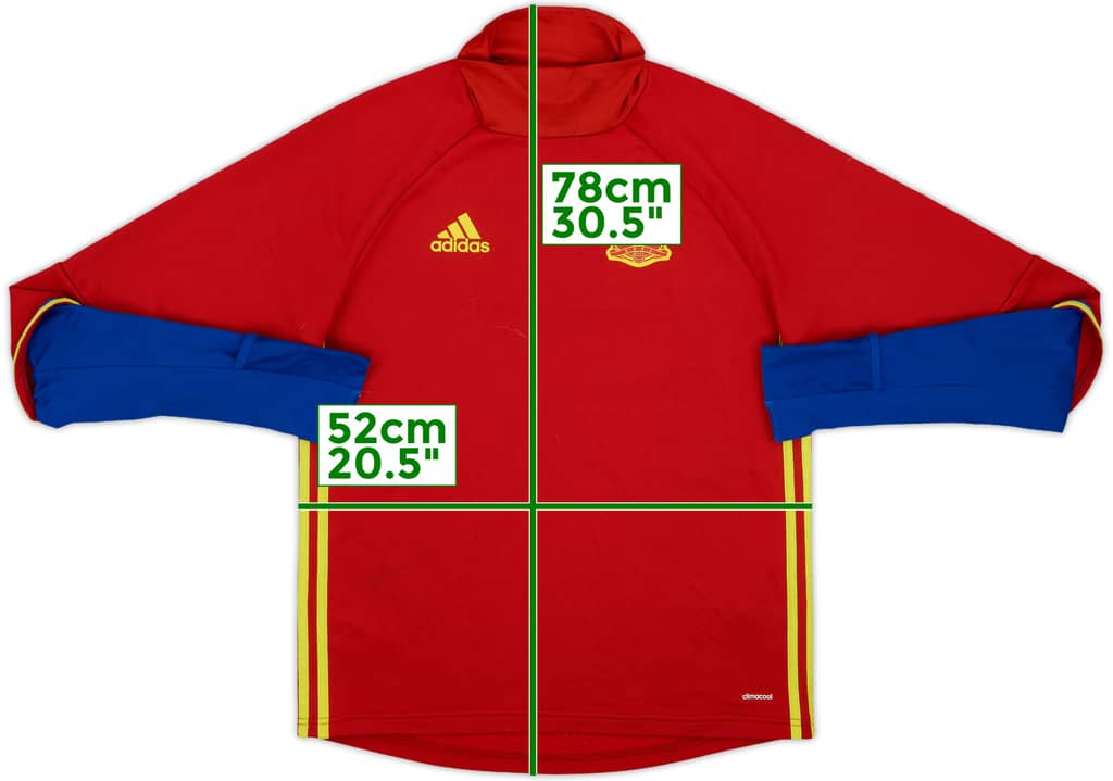 2015-16 Spain adidas Sweat Top - 8/10 - (M)