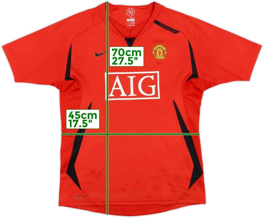 2007-08 Manchester United Nike Training Shirt - 7/10 - (XL.Boys)