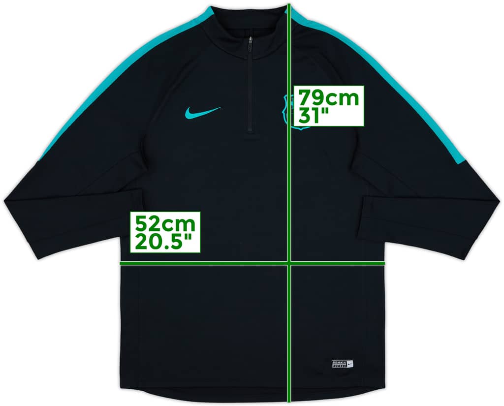 2016-17 Barcelona Nike 1/4 Zip Drill Top - 7/10 - (L)
