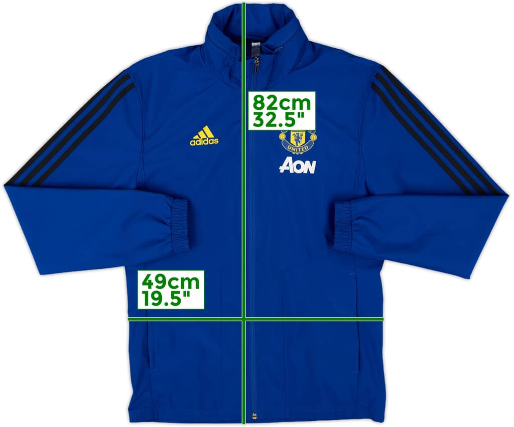 2019-20 Manchester United adidas Hooded Rain Jacket - 9/10 - (S)