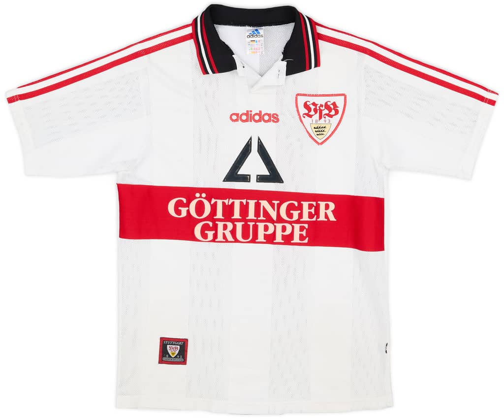 1997-98 Stuttgart Home Shirt Yakin #6 - 5/10 - (XL.Boys)