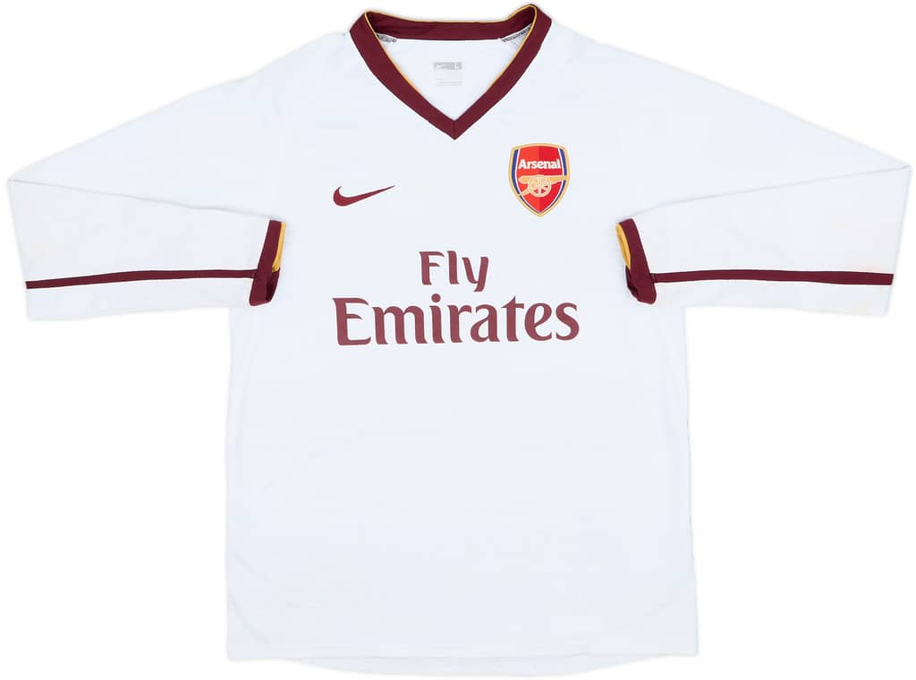 2007-08 Arsenal Away L/S Shirt - 6/10 - (L.Boys)