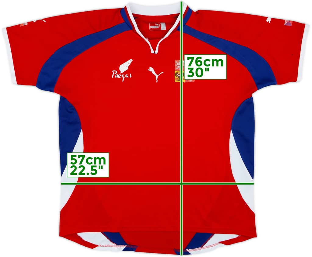2000-02 Czech Republic Basic Home Shirt - 4/10 - (XL)
