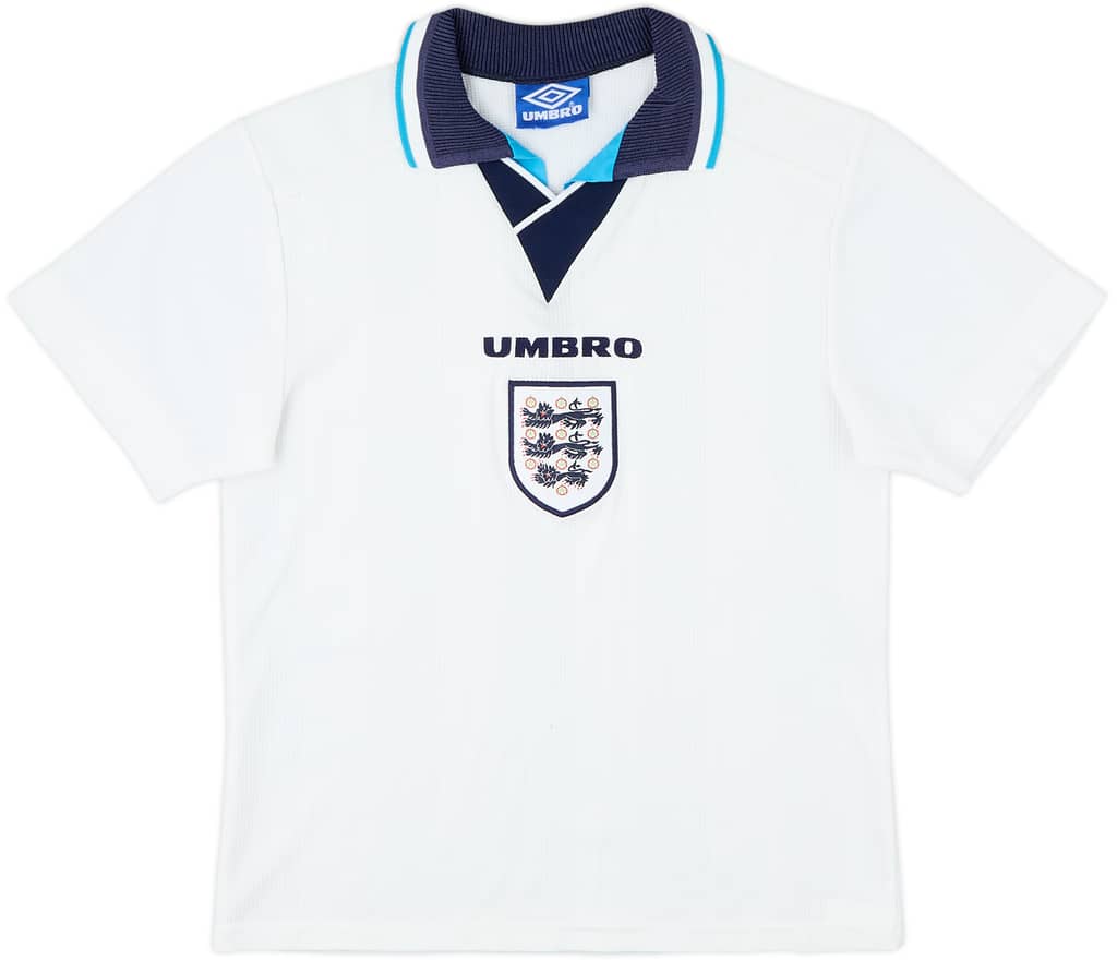 1995-97 England Home Shirt - 6/10 - (M.Boys)