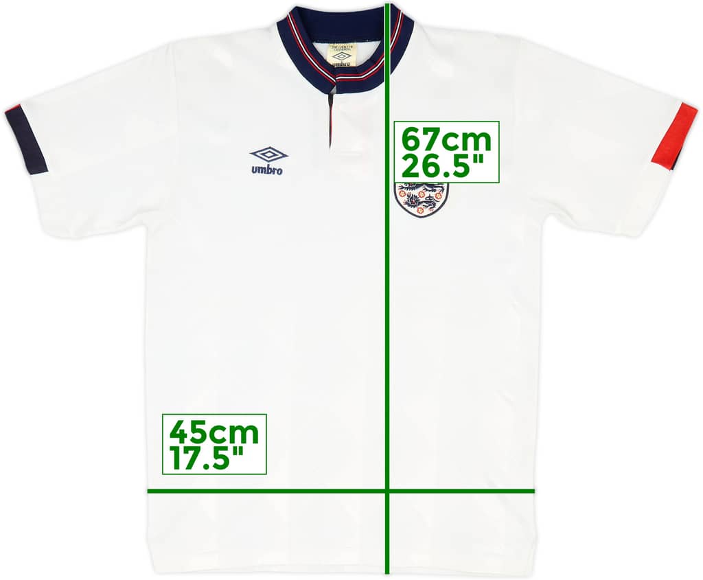 1987-90 England Home Shirt - 8/10 - (L)