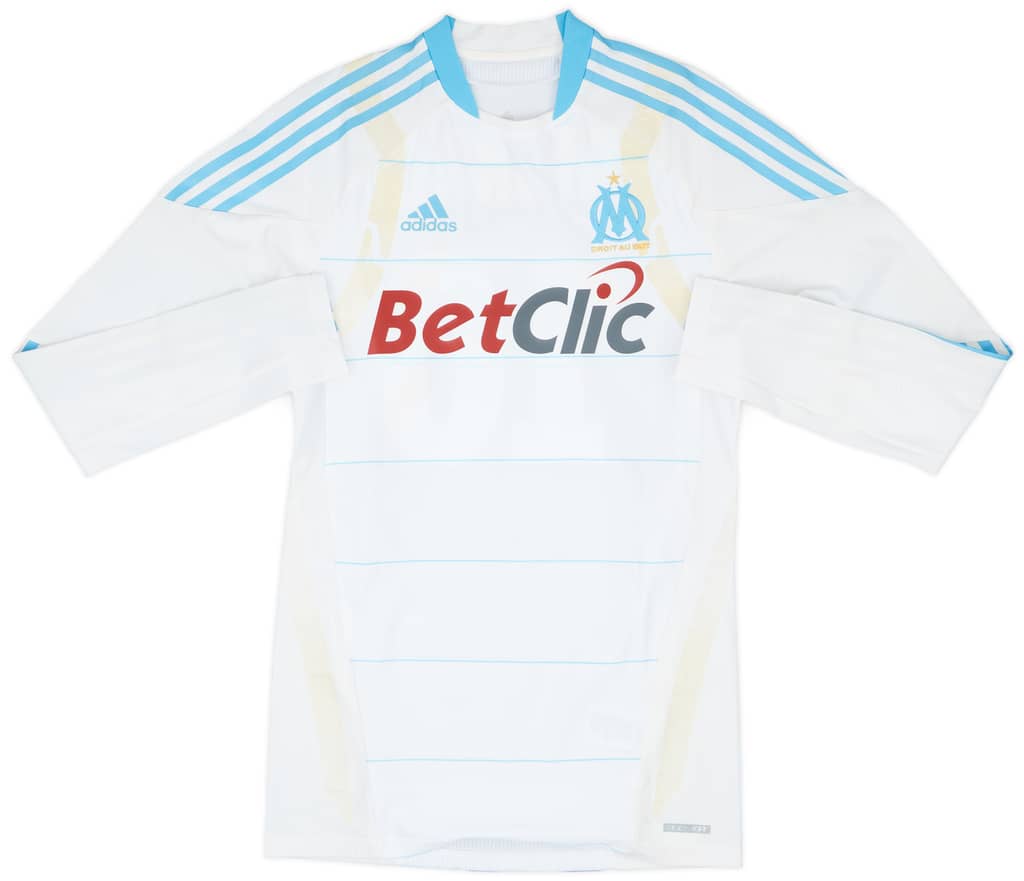 2010-11 Olympique Marseille Player Issue TechFit Home L/S Shirt Gignac #10 - 6/10 - (L)
