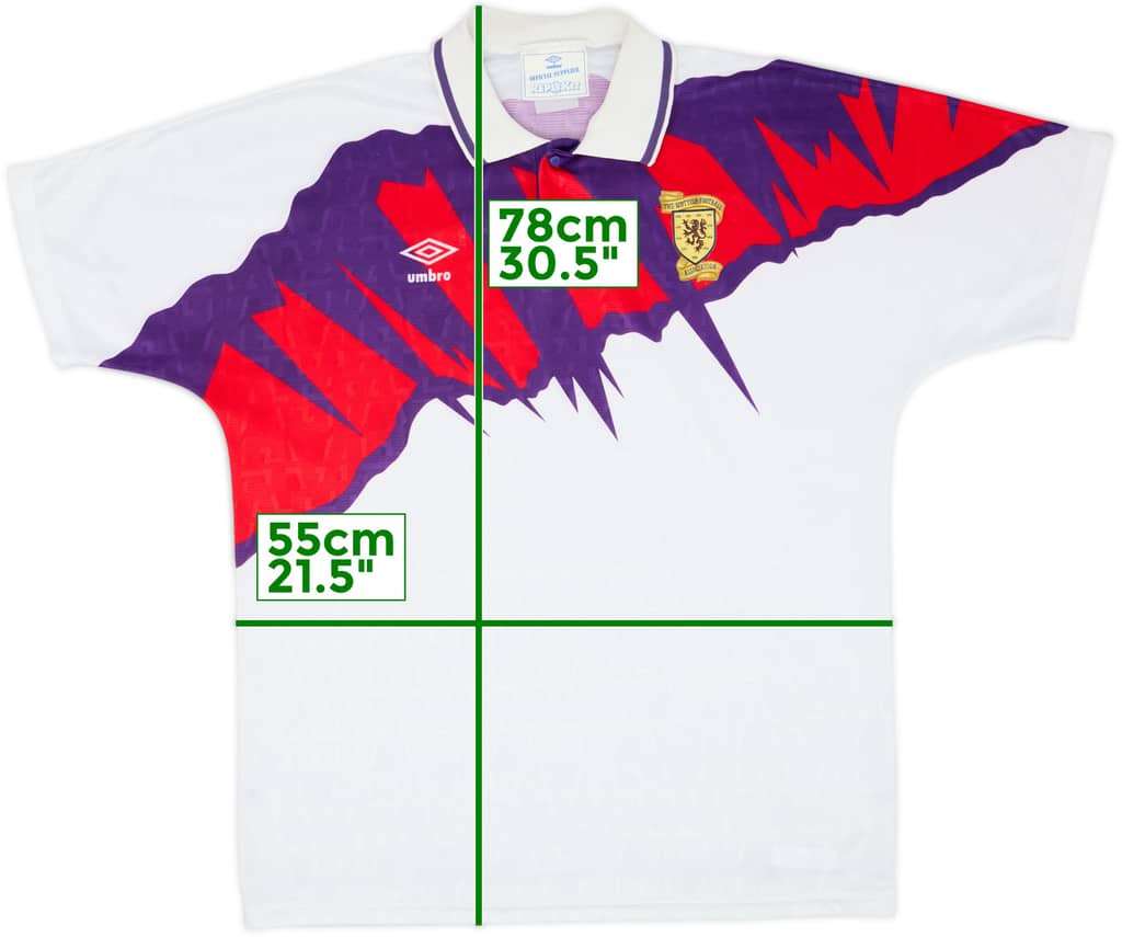 1991-93 Scotland Away Shirt - 9/10 - (XL)
