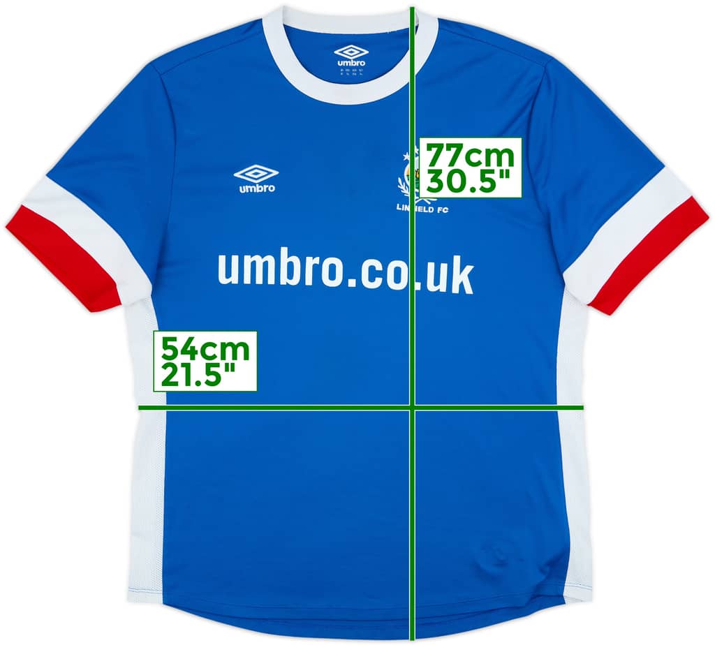 Camiseta de local del Linfield 2016-17 - 8/10 - (XL)