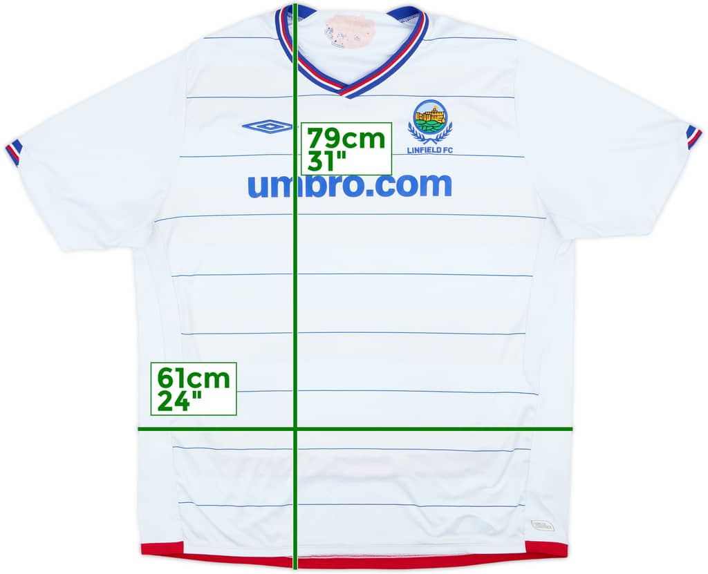 2009-10 Linfield Camiseta Visitante - 8/10 - (XL)