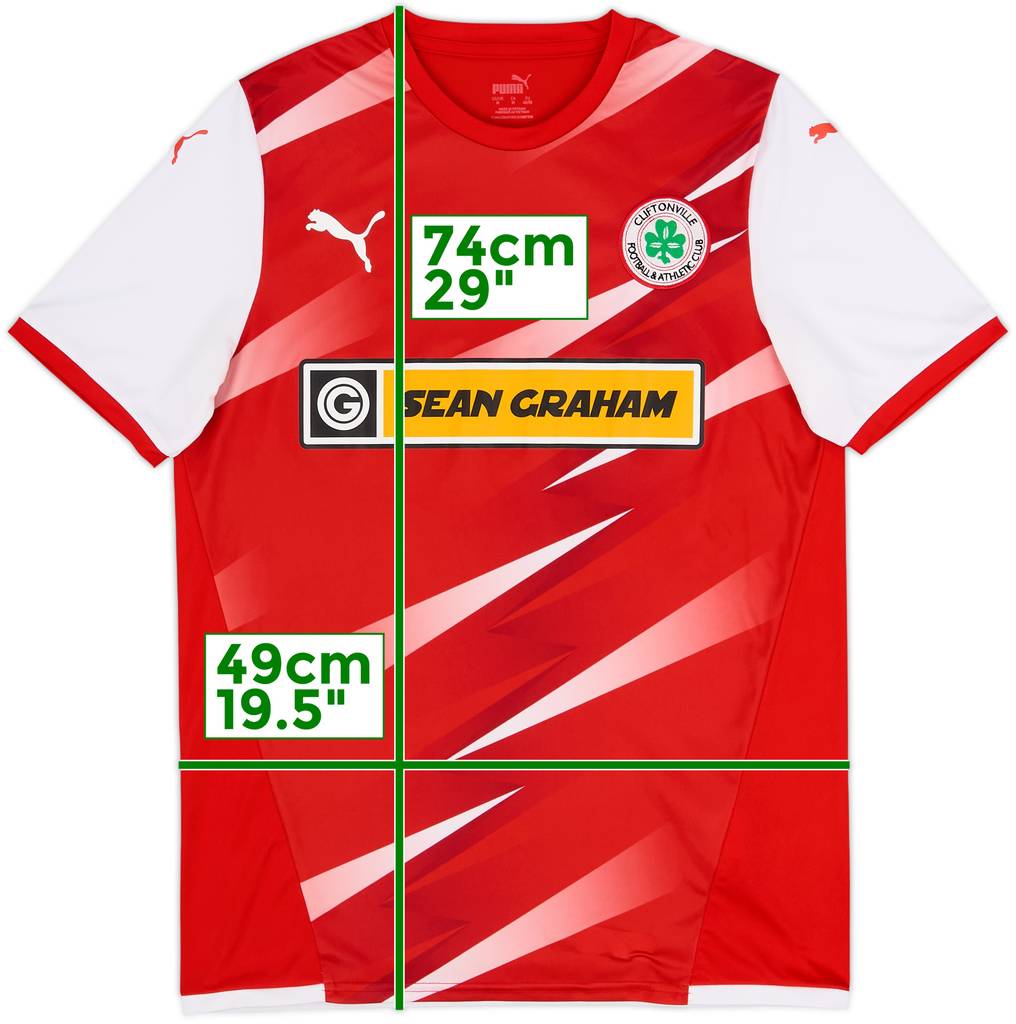 2021-23 Cliftonville Home Shirt - 9/10 - (M)