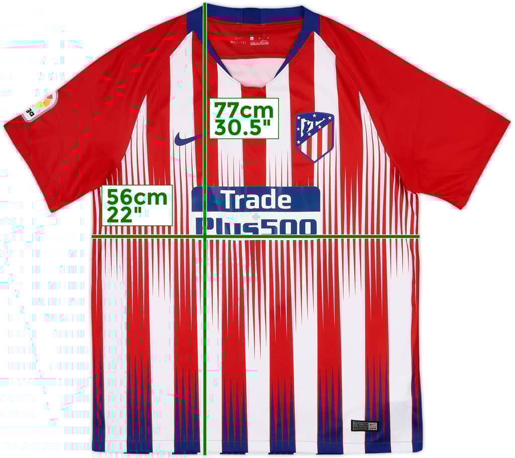 2018-19 Atletico Madrid Home Shirt - 9/10 - (L)