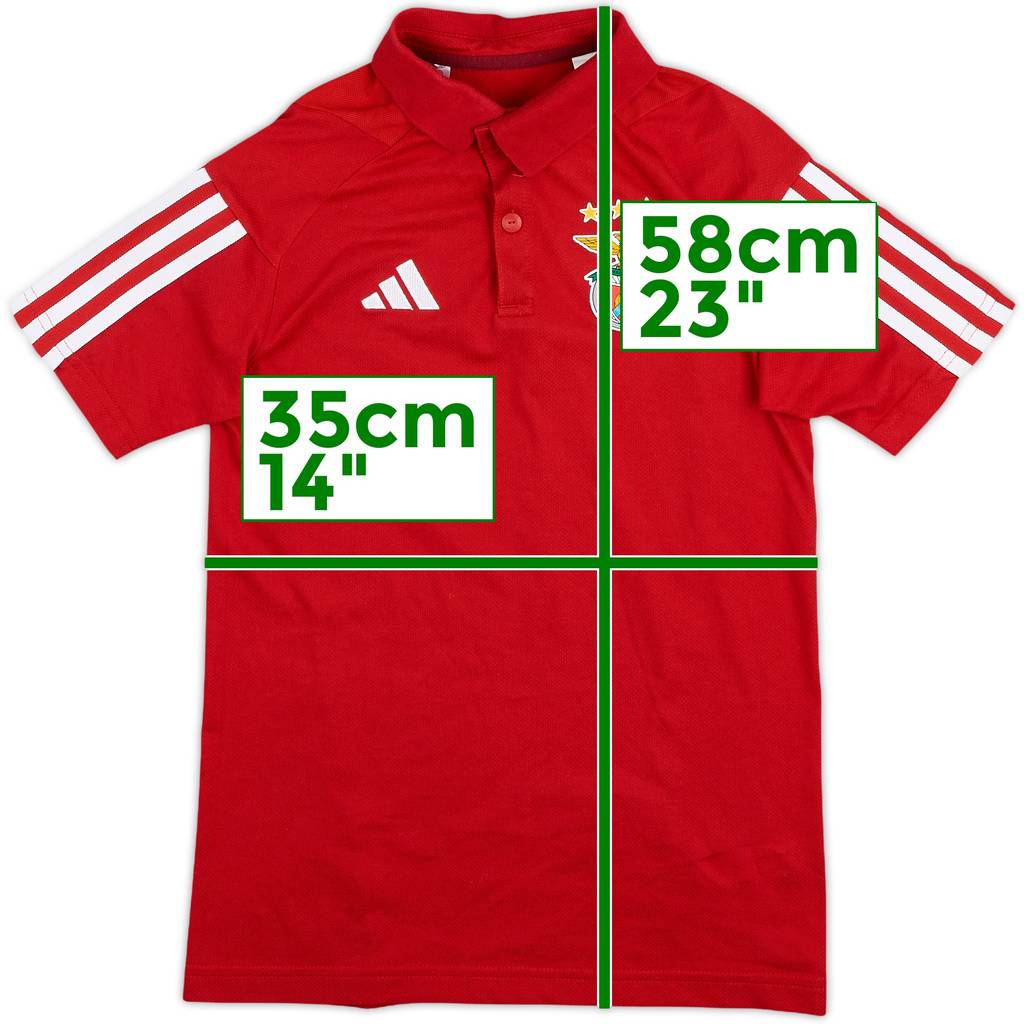 2023-24 Benfica adidas Polo Shirt - 8/10 - (S.Boys)