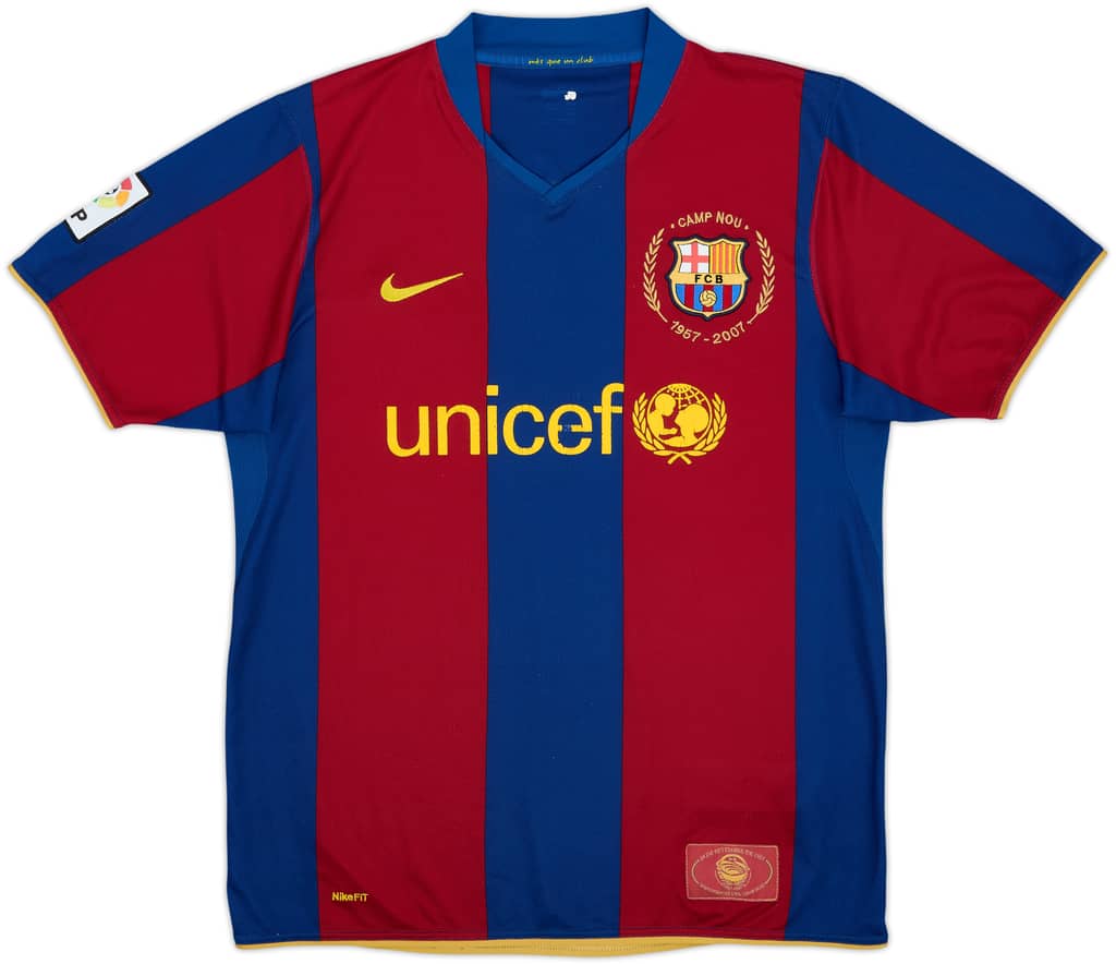 2007-08 Barcelona Home Shirt - 5/10 - (M)