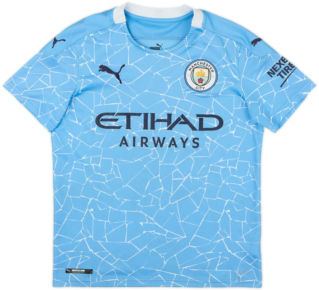 2020-21 Manchester City Home Shirt - 8/10 - (L.Boys)