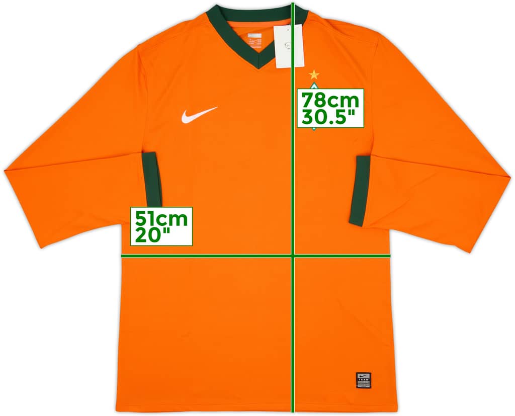Camiseta de la tercera equipación de manga larga versión jugador del Werder Bremen 2009-10 (XL)