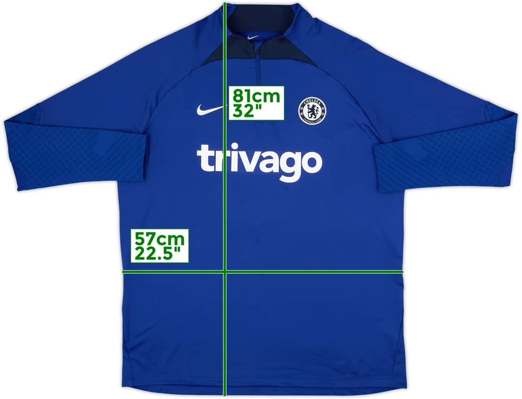 2022-23 Chelsea Nike 1/4 Zip Drill Top - 8/10 - (XL)