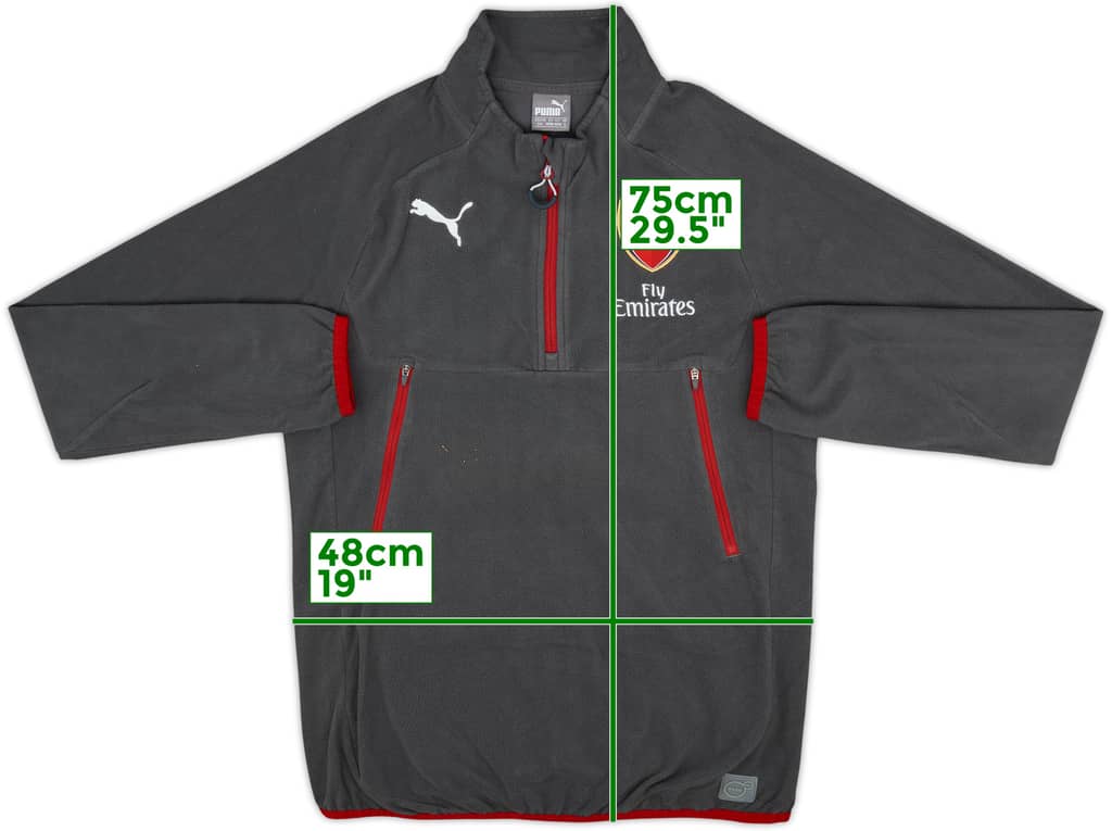 2016-17 Arsenal Puma 1/4 Zip Fleece Top - 8/10 - (S)