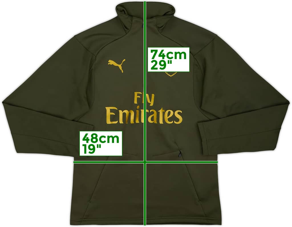 2018-19 Arsenal Puma 1/4 Zip Track Jacket - 7/10 - (S)