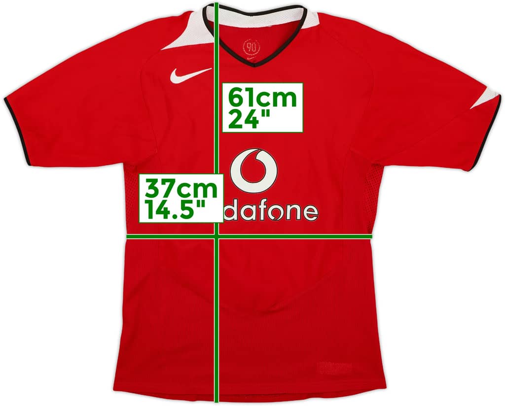 2004-06 Manchester United Home Shirt - 8/10 - (M.Boys)