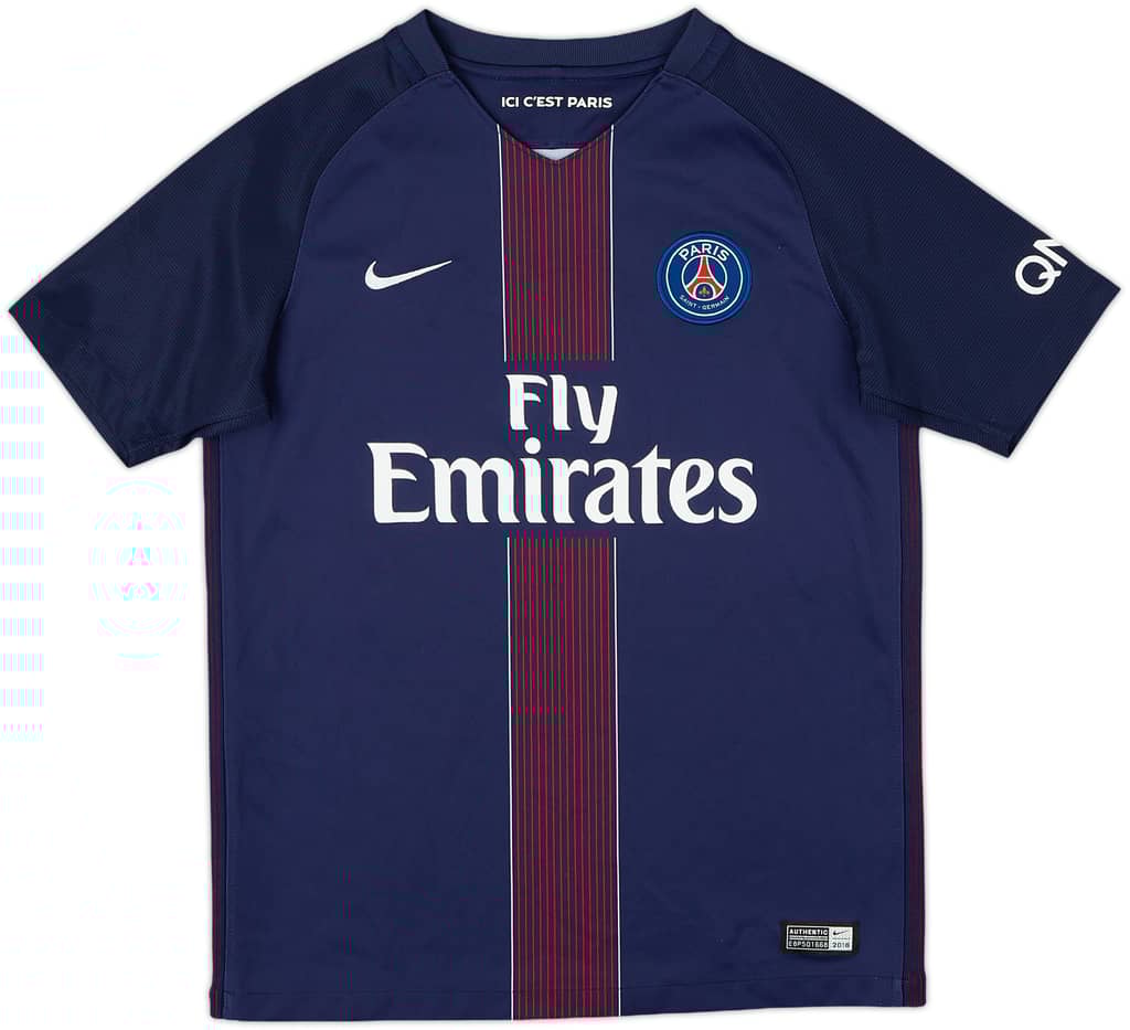 2016-17 Paris Saint-Germain Home Shirt - 9/10 - (L.Boys)