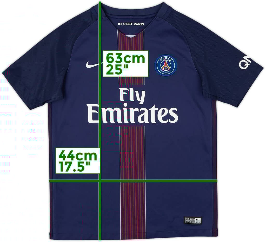 2016-17 Paris Saint-Germain Home Shirt - 9/10 - (L.Boys)