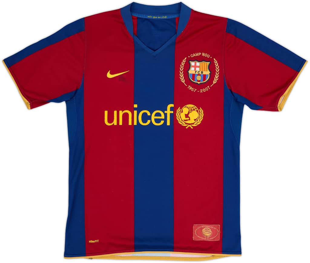 2007-08 Barcelona Home Shirt - 5/10 - (S)
