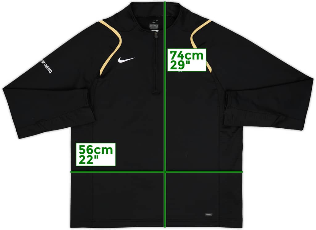 2006-07 Manchester United Nike 1/4 Zip Drill Top - 8/10 - (L)