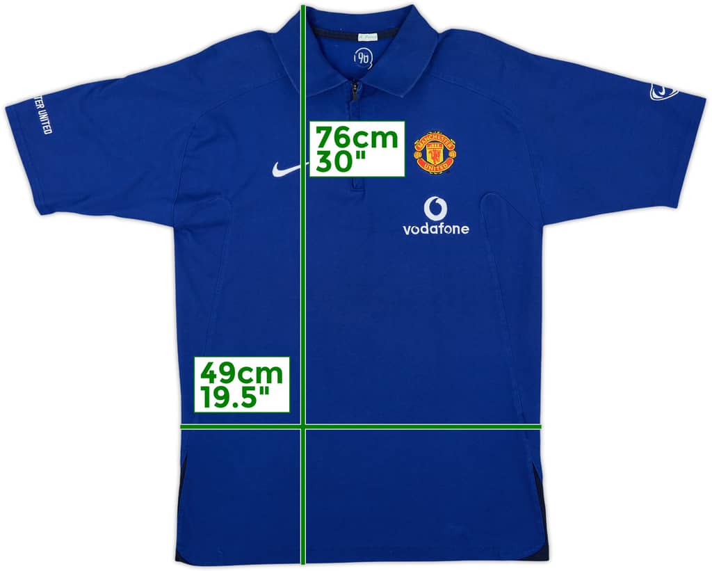 2005-06 Manchester United Nike 1/4 Zip Polo Shirt - 8/10 - (L)