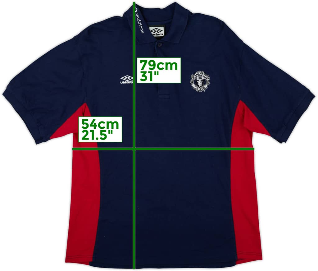 2000-01 Manchester United Umbro Polo Shirt - 8/10 - (L)