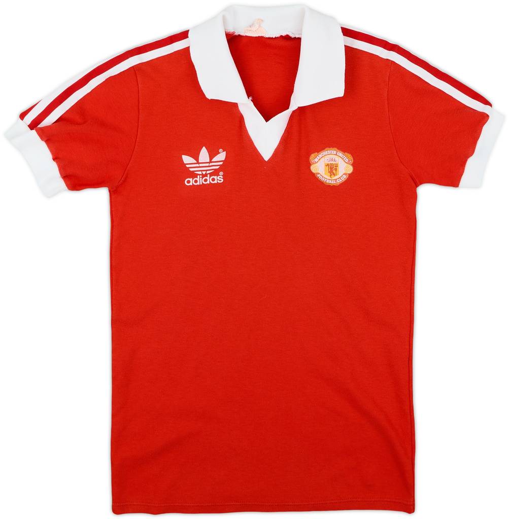 1980-82 Manchester United Home Shirt - 8/10 - (L.Boys)