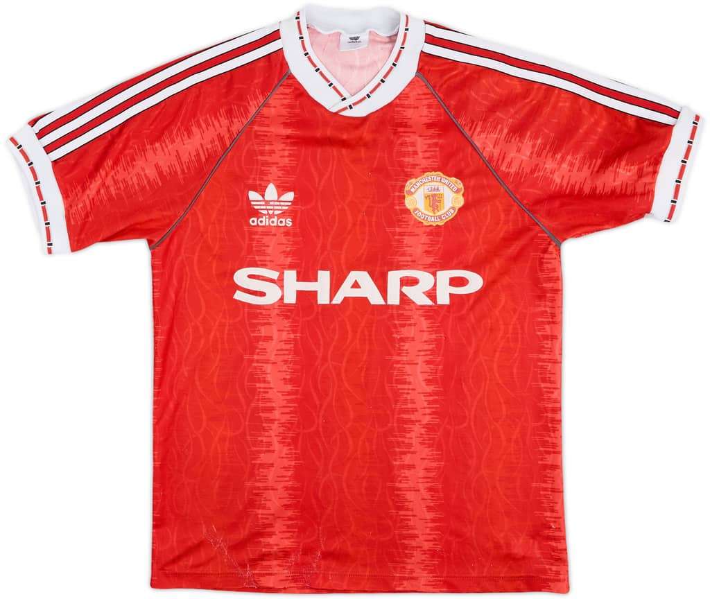 1990-92 Manchester United Home Shirt - 6/10 - (S)