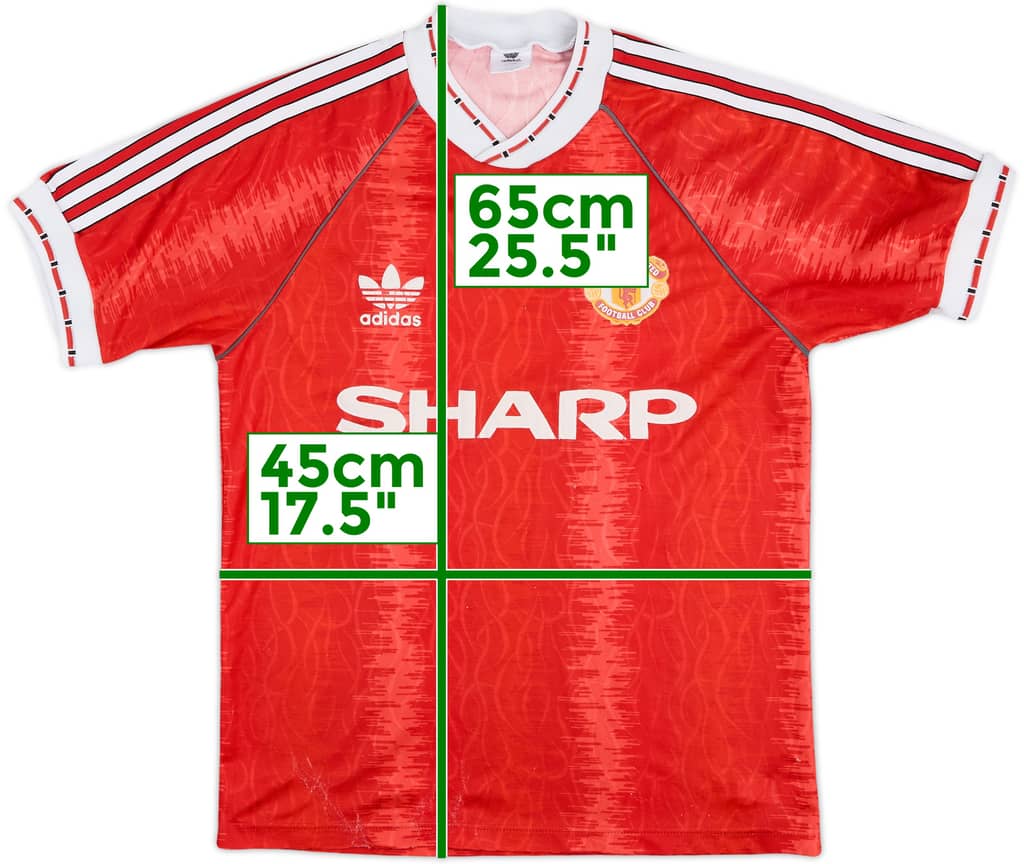 1990-92 Manchester United Home Shirt - 6/10 - (S)