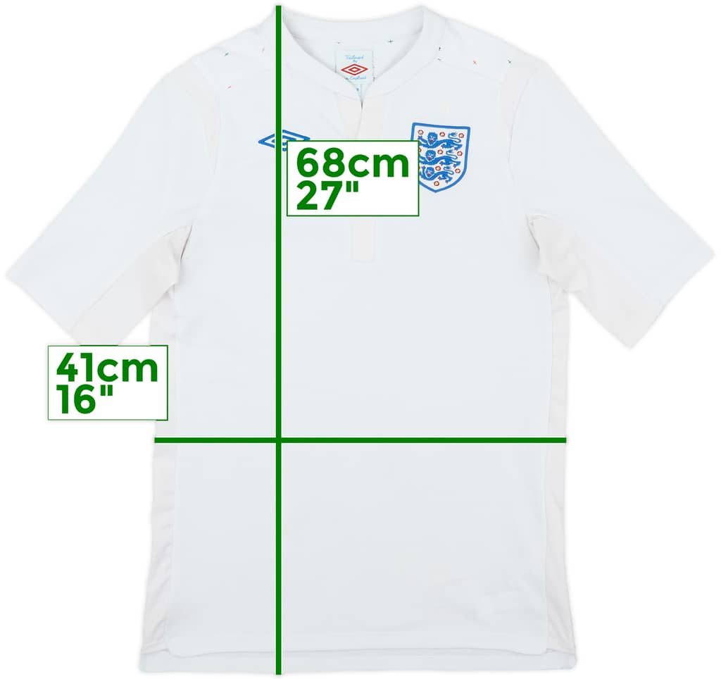 2010-11 England Home Shirt - 7/10 - (L.Boys)