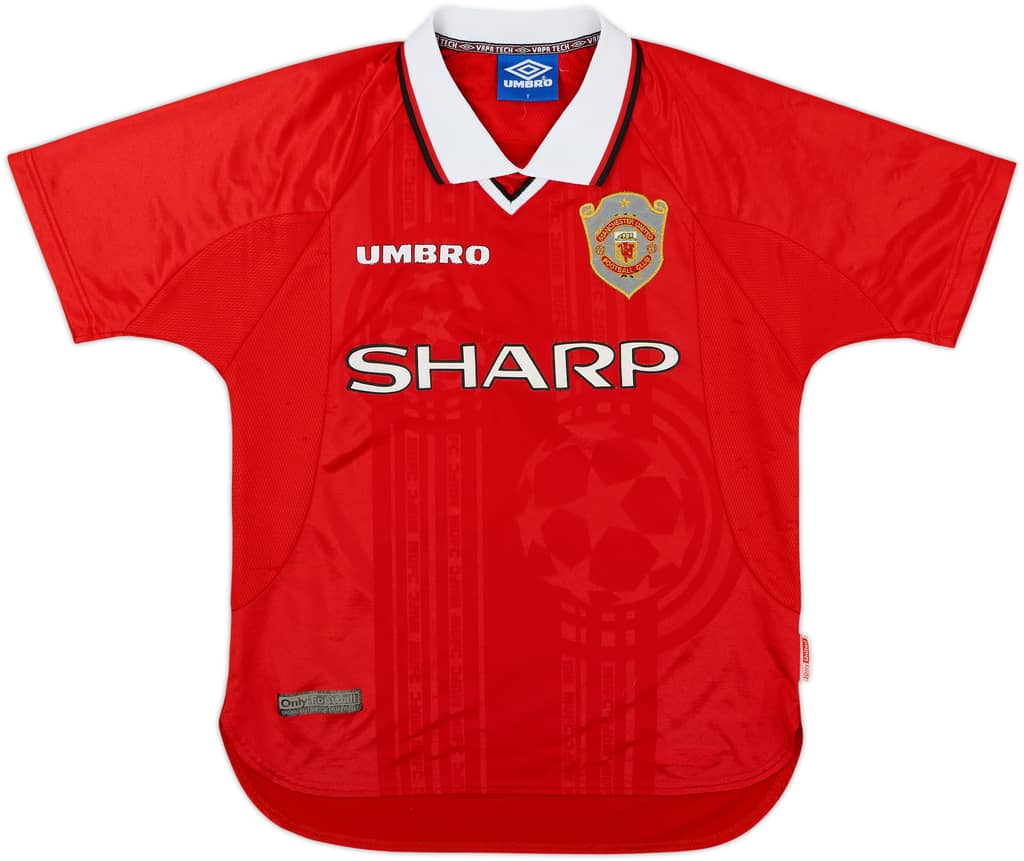 1997-00 Manchester United CL Shirt - 6/10 - (Y)