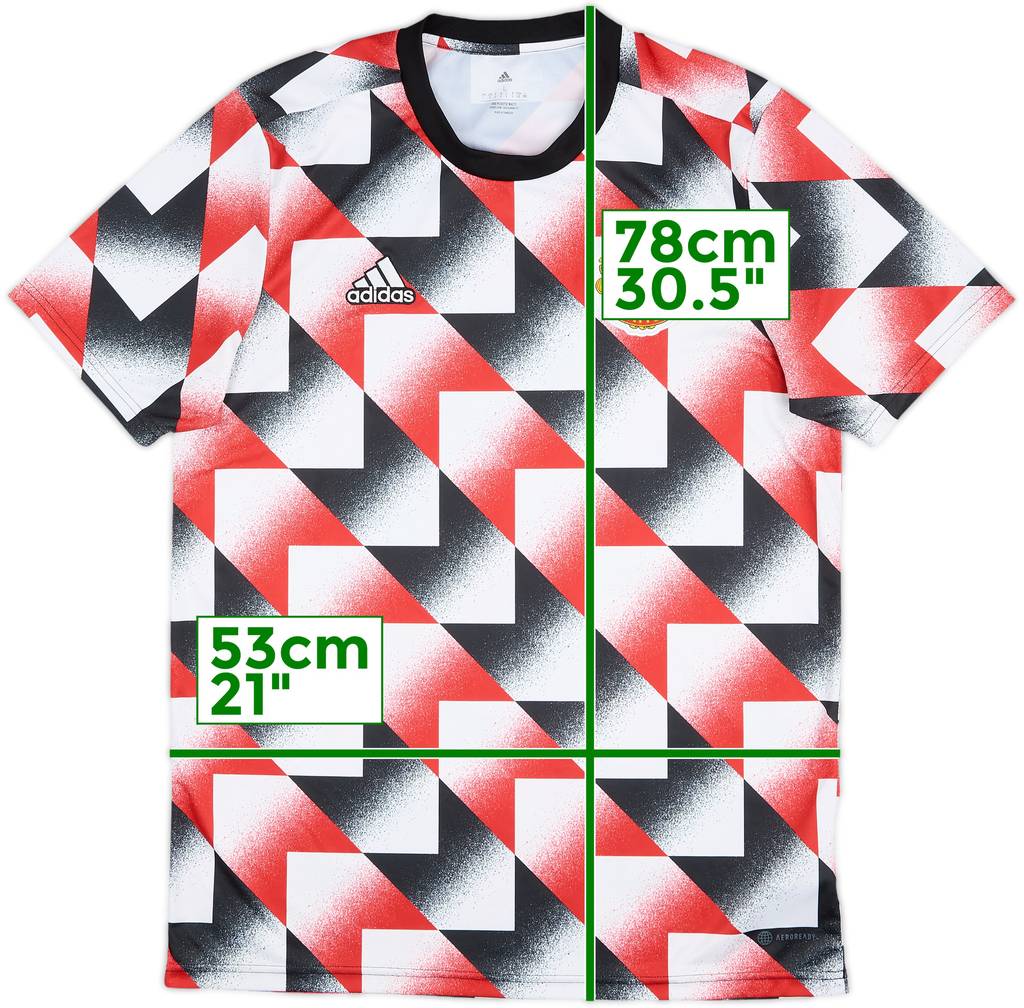 2022-23 Manchester United adidas camiseta de entrenamiento - 8/10 - (L)