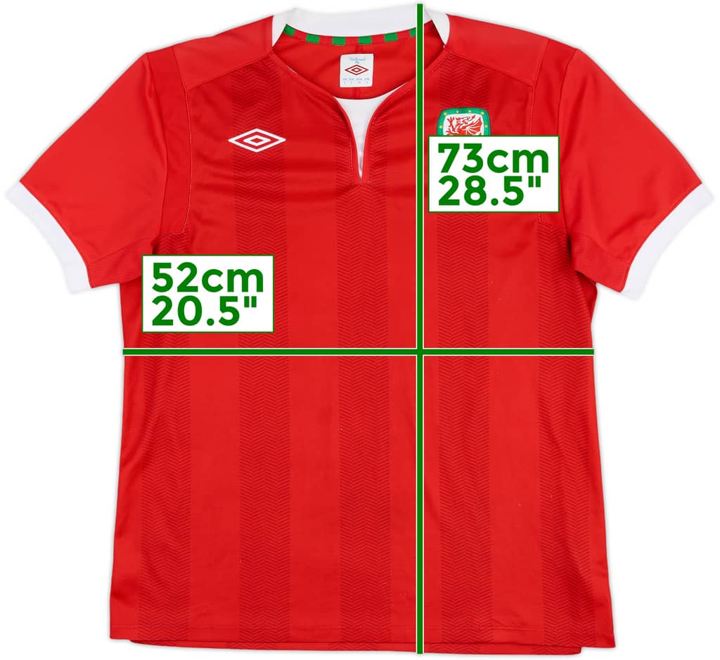 2011-12 Wales Home Shirt - 8/10 - (L)