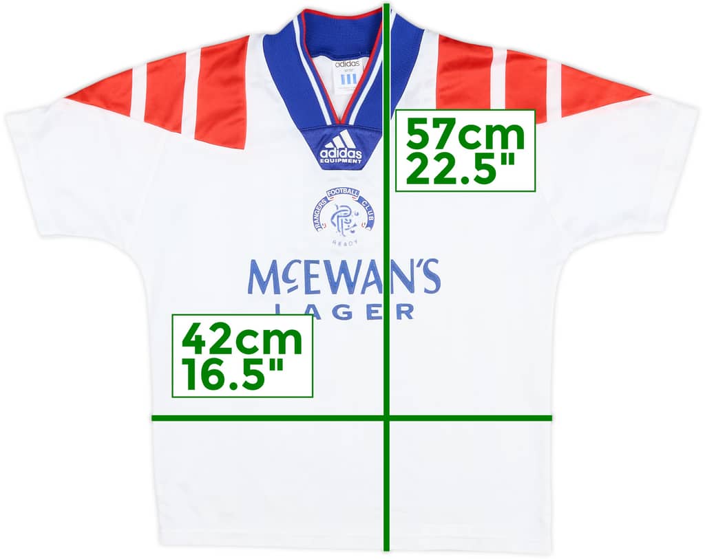 1992-93 Rangers Away Shirt - 8/10 - (M.Boys)